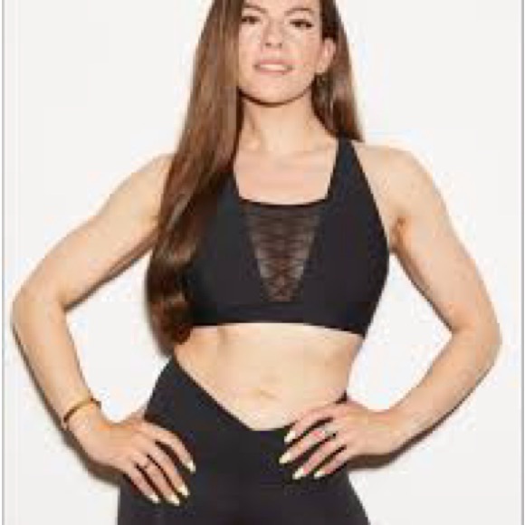 soulcycle Other - SoulCycle Black Sports Bra with Mesh Detail